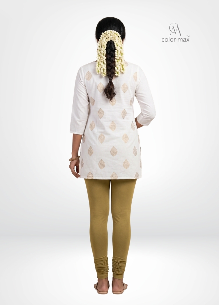 DARK BISCUT - Premium Cotton Lycra Chudi Leggings - Hover